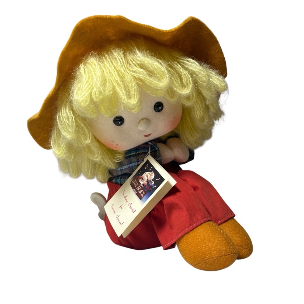 Vintage Dolmax Musical Doll Taiwan Wind-Up “It’s a Small World” 8" Moving Head